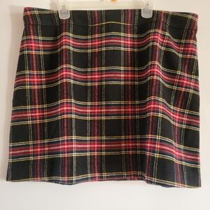 J. Crew Vibrant Plaid Mini Skirt